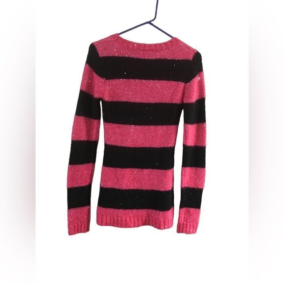 Rue 21 Pink and Black Wool Sweater Medium - Picture 6 of 6